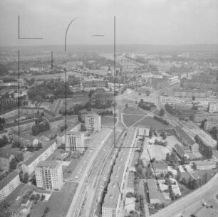 Grunaer Straße in der Pirnaischen Vorstadt von Dresden : Blickrichtung Nordwesten