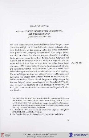 Buddhistische Inschriften aus dem Tal des oberen Indus