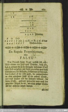 De Regula Propositionum, oder Falsi