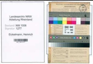Entnazifizierung Heinrich Eickelmann , geb. 28.04.1912 (Zollassistent)