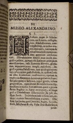 De Museo Alexandrino.