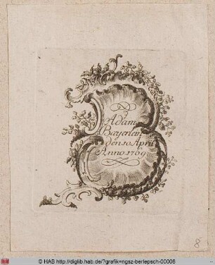 [Exlibris Goldschmied Adam Bayerlein]