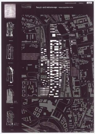 Quartier am Hauptbahnhof, Berlin Schinkelwettbewerb 2007: Lageplan 1:2000, Strukturpläne
