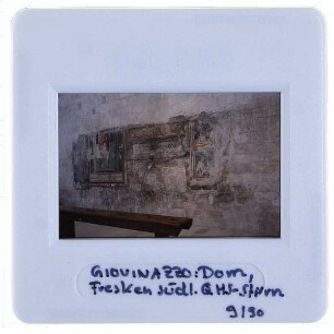 Giovinazzo, Kathedrale Santa Maria Assunta : Innenansicht, Fresken, südliche Querhaus-Stirn