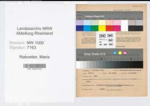 Entnazifizierung Maria Nakoetter, geb. 01.01.1900 (Postsekretaerin)