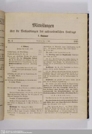 4. Sitzung (09.07.1915)