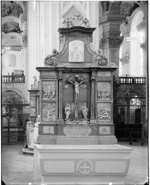Schöntal Kloster Schöntal Abteikirche Sankt Joseph Passionsaltar von Michael Kern (um 1644) Gesamtansicht