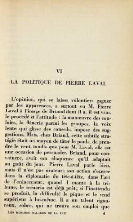 VI La politique de Pierre Laval