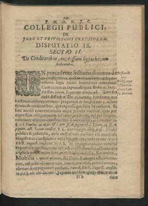 Disputatio IX. Respondente Wolfgango Eschenweckero