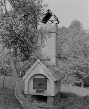 Eschdorf (Kr. Dresden). Pfarrhof, Kirchberg 3. 1832 u.früher. Backhäuschen im Garten