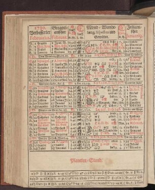 1730. Verbesserter Februarius.