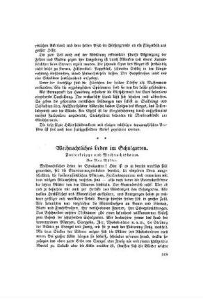 Weihnachtliches Leben im Schulgarten