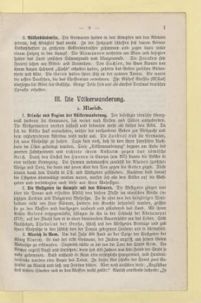 III. Die Völkerwanderung