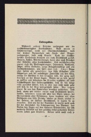 18-32, Liebesgaben - Heimkehr