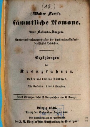 Erzählungen der Kreuzfahrer : Ein Roman ..., 1/3. Die Verlobten