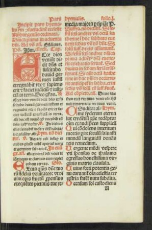 Incipit pars hyemalis secundum consuetudinem Numburgensis ordinata.