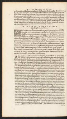 Epistola in Prima Dominica Quadragesimae ...