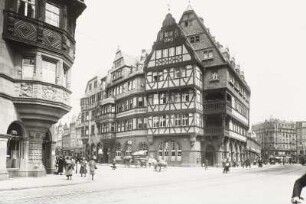 Frankfurt am Main, Braubachstraße : Frankfurt am Main. Braubachstraße. Blick zum Zunfthof mit Restaurant "Zur Domschänke", Domstraße