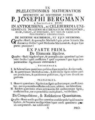 De Compositione, & Resolutione Quantitatum.