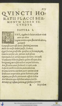QUINCTI HORATII FLACCI SERMONUM LIBER SECUNDUS