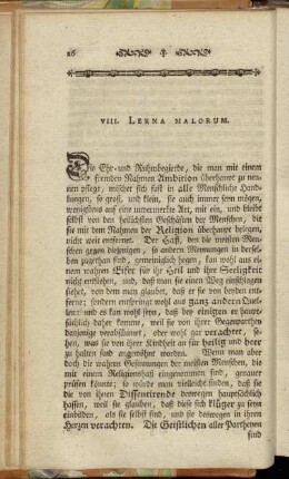 VIII. Lerna Malorum.