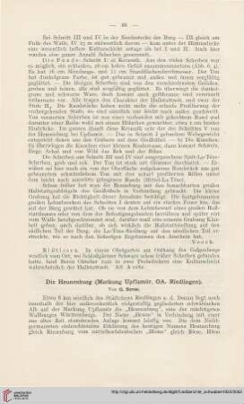 Die Heunenburg (Markung Upflamör, OA. Riedlingen)