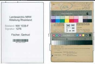 Entnazifizierung Gertrud Fischer , geb. 12.07.1904 (Behoerdenangestellte)