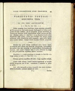 Varietatis Tertiae Specimina Tria. (Tab. VI. VII. VIII.)