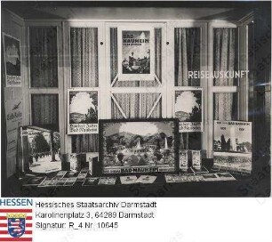 Bad Nauheim, Werbe-Schaufenstergestaltung - Wanderausstellung - 100 Jahre Bad Nauheim