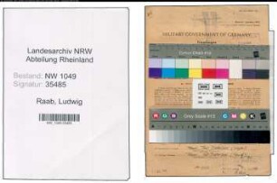 Entnazifizierung Ludwig Raab , geb. 09.06.1914 (Bahnbeamter)
