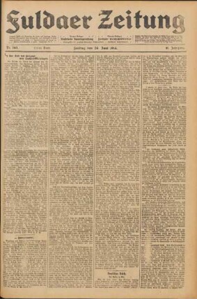Ausgabe vom Freitag, den 26. Juni 1914.