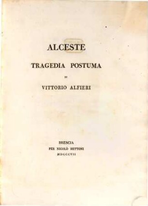 Alceste : Tragedia postuma