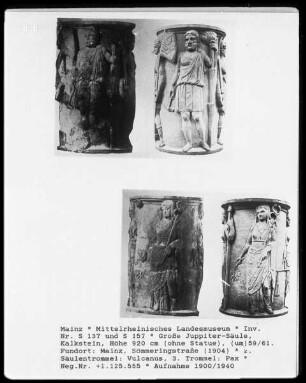 Säulentrommeln mit den Darstellungen von Vulcan und Pax