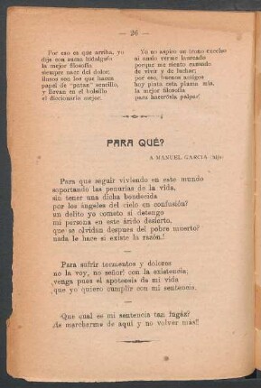 Para qué? : A Manuel García (hijo)