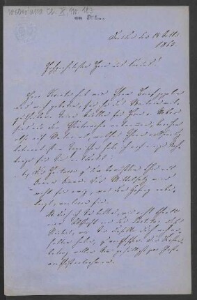 Brief an Friedrich Wilhelm Jähns : 14.10.1863