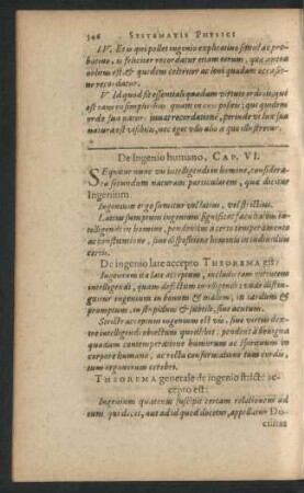 De Ingenio humano, Cap. VI.