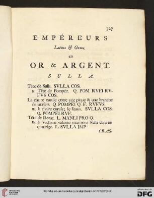 Empéreurs latins & grecs en or & argent
