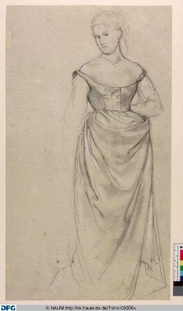 Studie einer Dame in Kleid