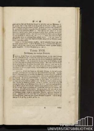 Tabula XVIII. Fortsetzung der runden Treppen.