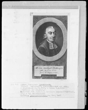 Johann Christoph Stockhausen (1725-1784), 1746-1747 Professor der Philosophie in Marburg