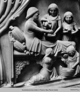 Antependium mit Szenen aus dem Leben Mariens : Die Geburt Mariens