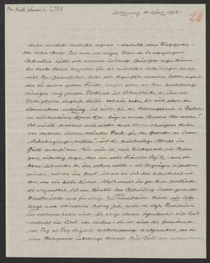 Brief an Lilli Lehmann : 13.03.1918