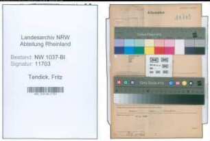 Entnazifizierung Fritz Tendick , geb. 12.05.1899 (Justizangestellter)