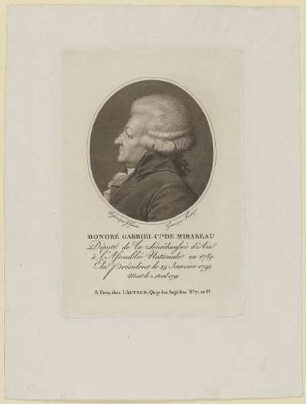 Bildnis des Honoré Gabriel de Mirabeau