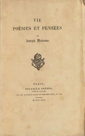 Vie Poésies Et Pensées