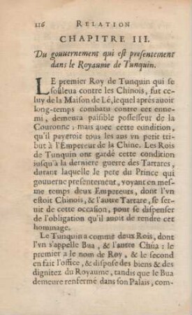 Chapitre III. Du gouvernement qui est présentement dans le Royaume de Tunquin