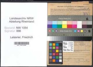 Entnazifizierung Friedrich Leissner , geb. 21.07.1892 (Polizeibeamter)