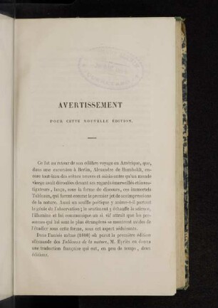 Avertissement pour cette nouvelle Édition.