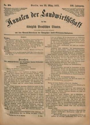 No. 24. Berlin, den 22. März 1873. XIII. Jahrgang.