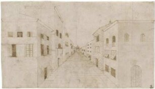 Perspektivische Ansicht einer Straßenflucht